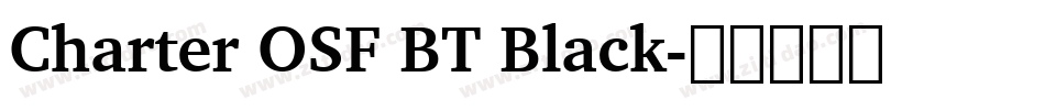 Charter OSF BT Black字体转换